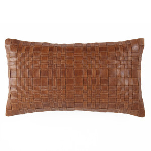 Vespa Woven Leather Pillow
10 x 18 inches
Leather
Saddle Brown