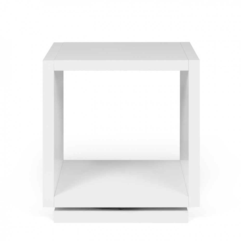 Contemporary White Bedside Table Pfeifer Studio