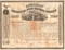 American Merchants Union Express Company Stock Certificate 1869 - William Fargo  - issue with foxing