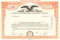 Cleveland Professional Basketball Company League Inc. stock certificate 1970 (NBA Cavaliers) - orange