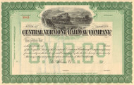 Central Vermont Railway Company stock certificate circa 1899 