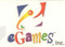 eGames Inc.  stock certificate specimen 1996 (internet games) - colorful logo vignette