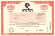 Hawaiian Airlines stock certificate 2001 