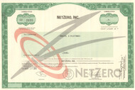 NetZero Inc. stock certificate 2001