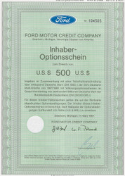 Ford Motor Credit (Germany) option certificate $500