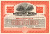Maine Central Railroad Company $50,000 bond certificate 1935