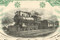 Carolina Central Railroad stock certificate circa 1873  - steam train vignette