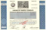 American Skiing Company stock certificate (ski resorts)