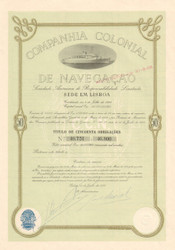 Companhia Colonial De Navegação bond certificate 1954  (Portugal)
