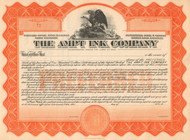 Ampt Ink Company stock certificate circa 1919 (Ohio)
