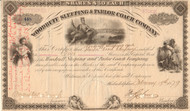 Woodruff Sleeping and Parlor Coach Company stock certificate 1879 (luxury passenger cars) 