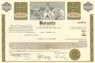 Monsanto Company bond certificate 1977 (biotech and agriculture)
