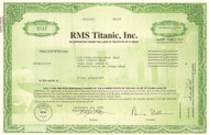 RMS Titanic Inc stock certificate 2002 (artifact exhibitor)