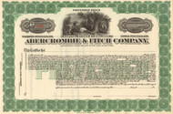 Abercrombie & Fitch Company stock certificate circa 1920 (clothing retail chain)