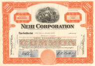 Nehi Corporation stock certificate 1950's (soft drink) - orange