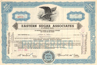 Eastern Sugar Associates stock certificate 1952 (Puerto Rico sugar)