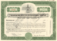 Massachusetts Investment Trust  stock certificate 1948 (1st mutual fund)