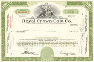 Royal Crown Cola Co.  stock certificate 1968 (soft drinks)