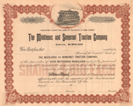 Middlesex and Somerset Traction Company stock certificate circa 1900 (New Jersey)
