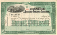 Milwaukee Street Railway Company stock certificate circa 1890 (Wisconsin)