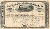 Maine Central Railroad Company stock certificate 1892