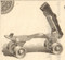 Grand Roller Skating Rink stock certificate circa 1885 - Covington KY - roller skate engraved vignette