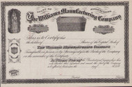 The Williams Manufacturing Company (Massachusetts) stock certificate circa 1867
