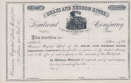 Delhi and Hudson River Railroad Company stock certificate circa 1881 (New York))