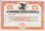 Harrisburg Railways Company stock certificate Unissued - circa 1950s 