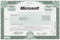 Microsoft stock certificate 2010 (Washington) - Steve Ballmer as president