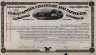 Indianapolis, Cincinnati, and Lafayette Railroad  stock certificate circa 1875 (Indiana)