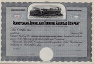 Pennsylvania Tunnel and Terminal Railroad stock certificate circa 1907 (NY and NJ)