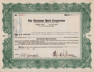 Yorktown Hotel Corporation stock certificate 1932 (Virginia)