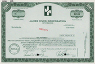 James River Corporation specimen stock certificate 1973 (Virginia)