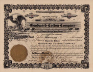 Woodward Cotton Company stock certificate 1915 (Oklahoma)