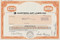 Eastern Air Lines Inc. stock certificate 1980s (Delaware)  - orange