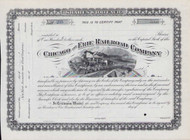 Chicago and Erie Railroad stock certificate circa 1890 (New York)
