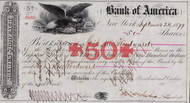 Bank of America stock certificate 1879 (New York)