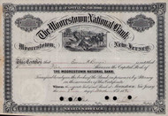 Moorestown National Bank stock certificate 1895 (New Jersey)