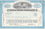 General Motors modern stock certificate - blue