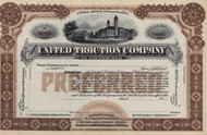 United Traction Company stock certificate c1896 (Pennsylvania)