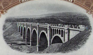 Lackawanna Railroad Company of New Jersey stock certificate 1944 (New Jersey) - vignette of a railroad bridge