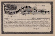 New Jersey and New York Extension Railroad stock certificate c1886 (New York) 
