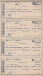State of Colorado Travel Mile vouchers c1890 (Colorado) 