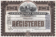 Lehigh Valley Railroad $1,000 gold bond certificate c1940s (Pennsylvania) - brown