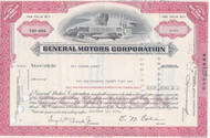 GM stock certificate - light red
