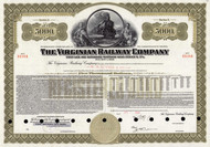 Virginian Railway $5000 bond 1969 (Virginia) - olive 