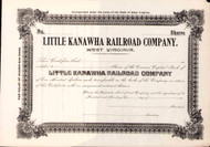 Little Kanawha Railroad stock certificate c1897 (West Virginia)