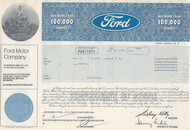 Ford Motor Company 1980 stock certifcate