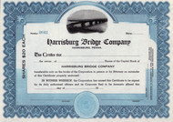 Harrisburg Bridge Company stock certificate c1928 - Market Street bridge